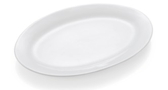 Ausverkauf Platte / Teller oval, 23 x 16,5cm